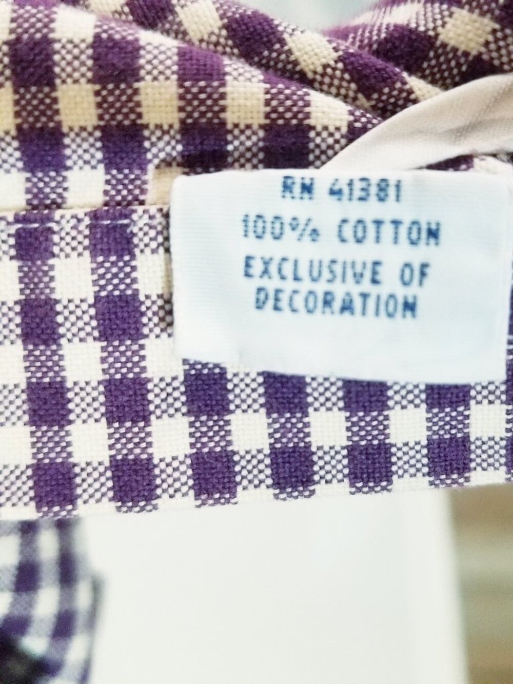 Men’s Ralph Lauren Custom Fit Gingham Oxford Cotton Button Up Shirt Purple Med - Picture 6 of 8